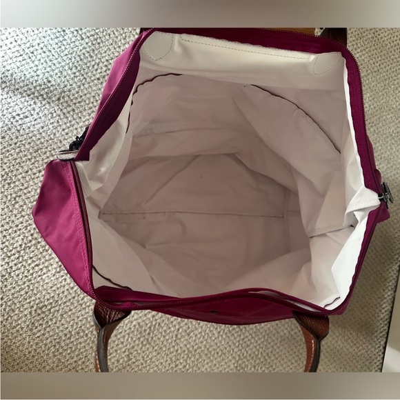 NWT Le Pilage extensible modele depose dahlia raspberry purple pink travel tote - Picture 9 of 15